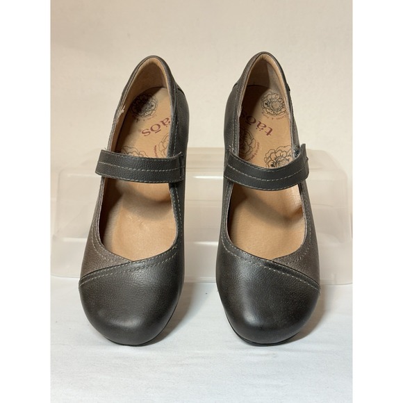 Taos Footwear Shoes - Taos Womens Mambo‎ Leather Mary Jane Heel 1.5 " Gray Size 8 Comfort